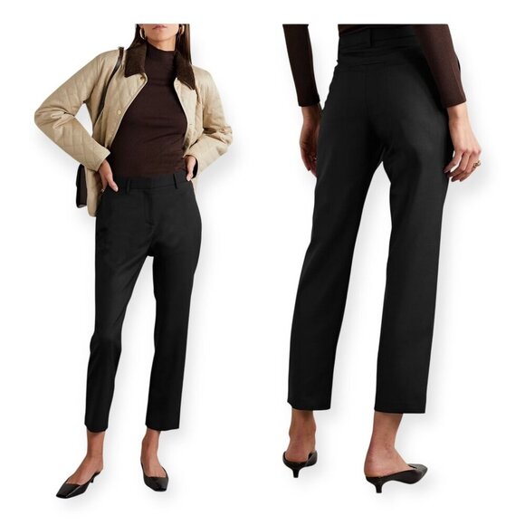 NILI LOTAN Tel Aviv Wool-blend Twill Straight-leg Pants In Black, Size 10, Nwt - Picture 2 of 15